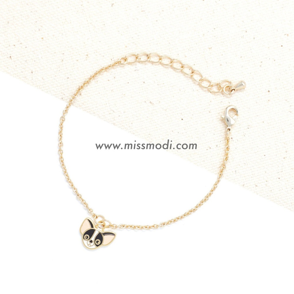 Hand-crafted Chihuahua Enamel Bracelet